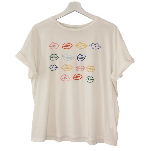 Entre Cecil Parisian Kiss & Miss You T-Shirt Organic Cotton Large - Picture 2 of 4